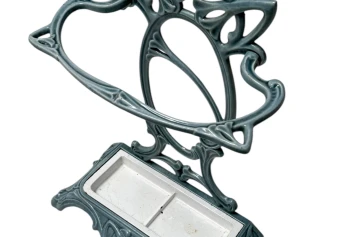 Art Nouveau Enameled Iron Umbrella Stand, 1900s